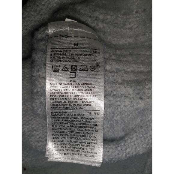 Gap Women's Medium Cowl Neck Grey Tunic Sweater Warm Cozy Cabincore Snuggles - Picture 8 of 9